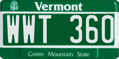 VT license plate WWT360