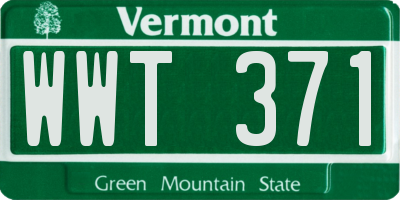 VT license plate WWT371