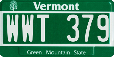 VT license plate WWT379