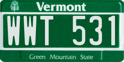 VT license plate WWT531
