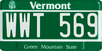 VT license plate WWT569