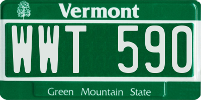 VT license plate WWT590