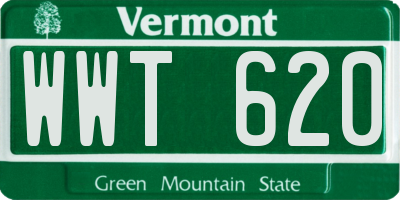 VT license plate WWT620