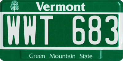 VT license plate WWT683