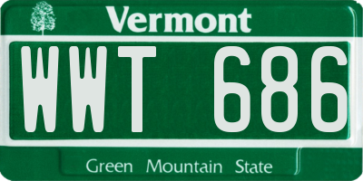 VT license plate WWT686
