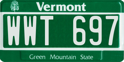 VT license plate WWT697