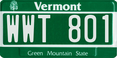 VT license plate WWT801