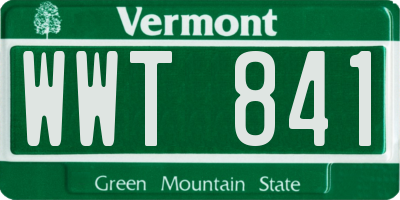 VT license plate WWT841