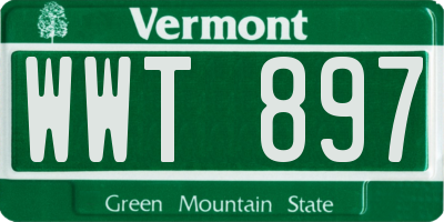 VT license plate WWT897