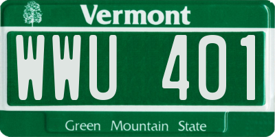 VT license plate WWU401