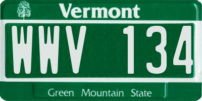 VT license plate WWV134