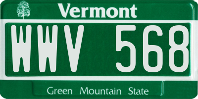 VT license plate WWV568