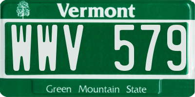 VT license plate WWV579
