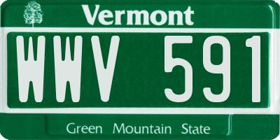 VT license plate WWV591