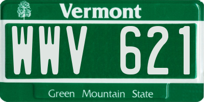 VT license plate WWV621