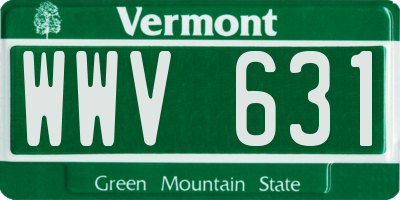 VT license plate WWV631