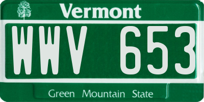 VT license plate WWV653