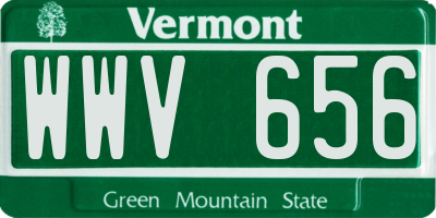 VT license plate WWV656