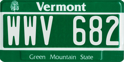 VT license plate WWV682