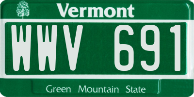 VT license plate WWV691