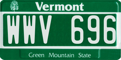 VT license plate WWV696