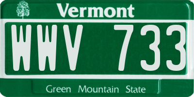 VT license plate WWV733