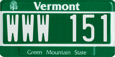 VT license plate WWW151