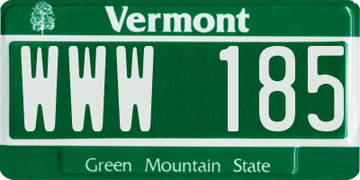 VT license plate WWW185