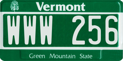 VT license plate WWW256