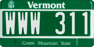 VT license plate WWW311