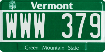 VT license plate WWW379