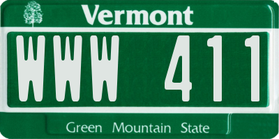 VT license plate WWW411