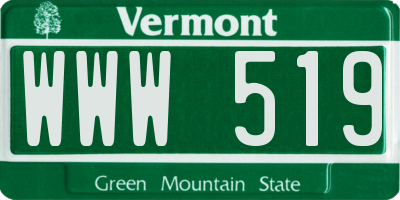 VT license plate WWW519