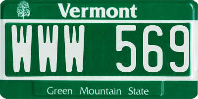 VT license plate WWW569