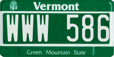 VT license plate WWW586