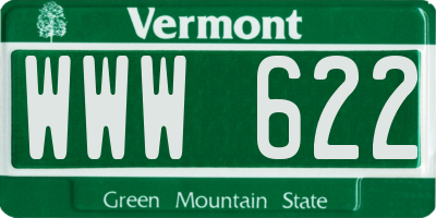 VT license plate WWW622