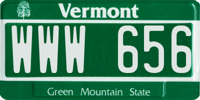 VT license plate WWW656