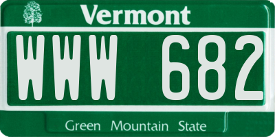 VT license plate WWW682
