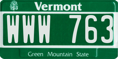 VT license plate WWW763