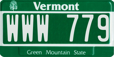 VT license plate WWW779