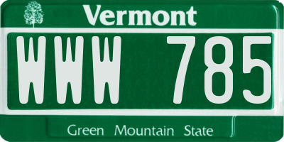 VT license plate WWW785