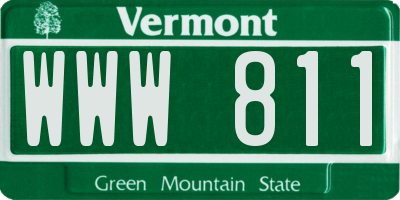 VT license plate WWW811