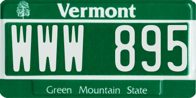VT license plate WWW895