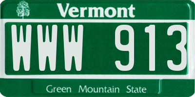 VT license plate WWW913