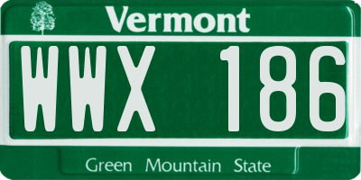VT license plate WWX186