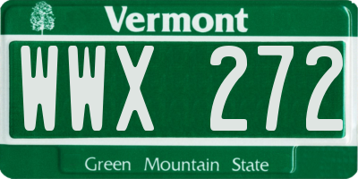 VT license plate WWX272