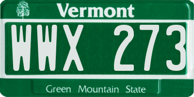 VT license plate WWX273