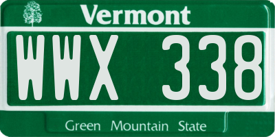 VT license plate WWX338