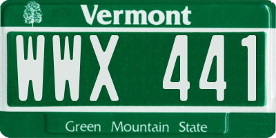 VT license plate WWX441