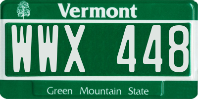 VT license plate WWX448